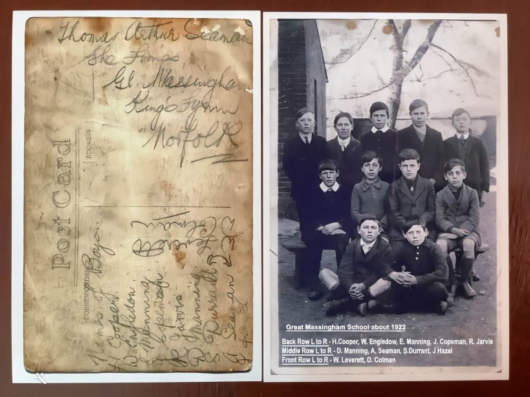 Photograph. Great Massingham School circa 1922 (Great Massingham Archive).