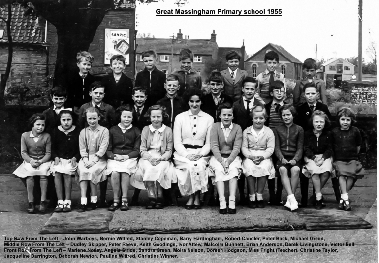 Photograph. Mrs Fright's Class 1955 (Great Massingham Archive).